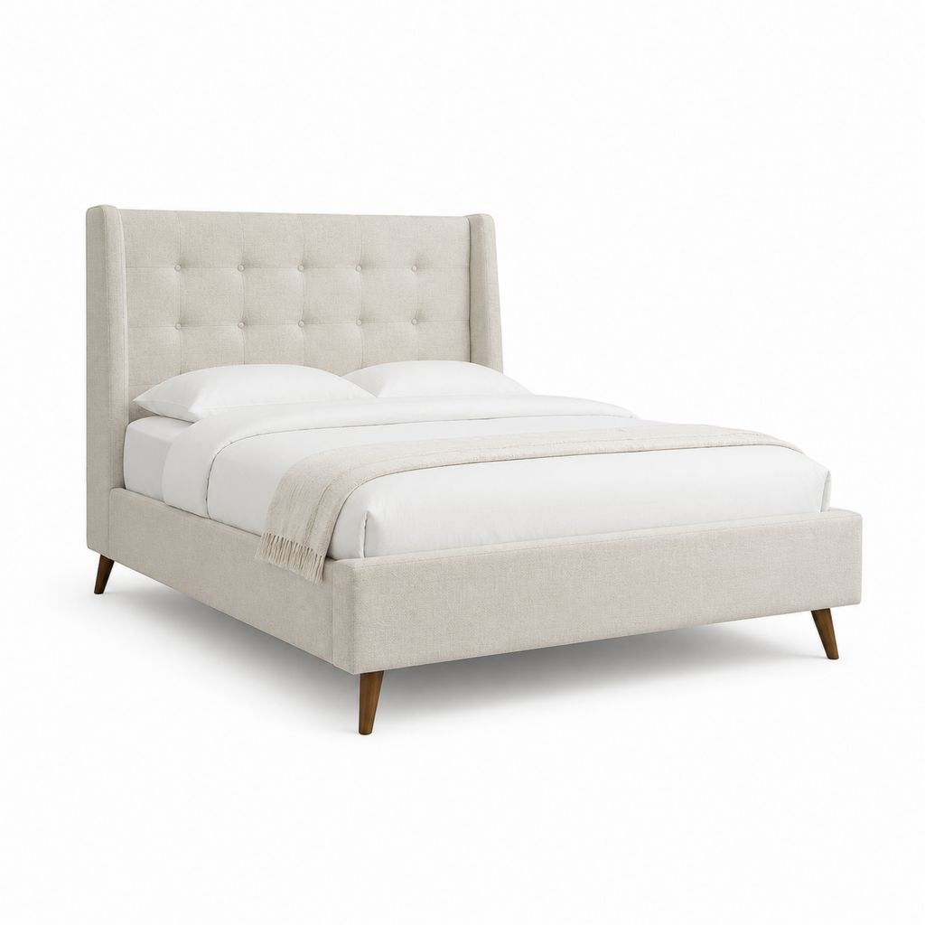 Polsterbett Doppelbett Beige Polyester Rechteckig Liegefläche 160 x 200 cm