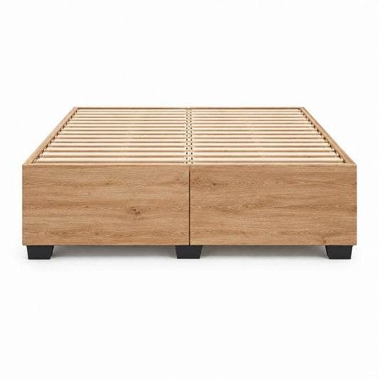 Massivholzbett Doppelbett Eiche natur rechteckig mit Lattenrosten Liegefläche 180 x 200 cm